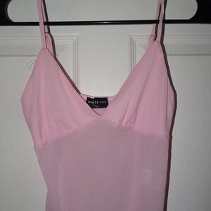 White Fox Boutique Pink Tank Top